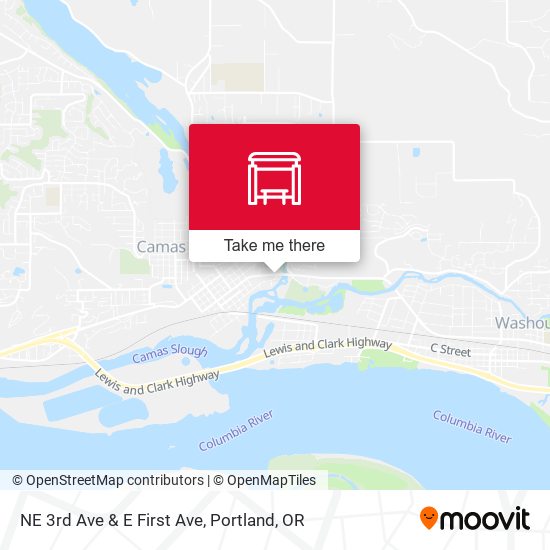 NE 3rd Ave & E First Ave map