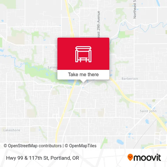 Hwy 99 & 117th St map