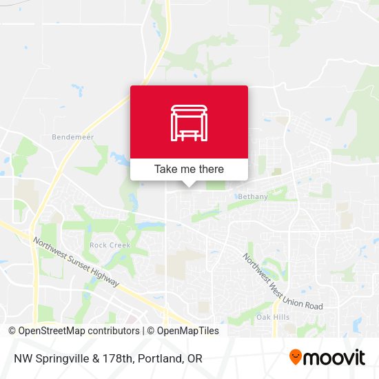 NW Springville & 178th map