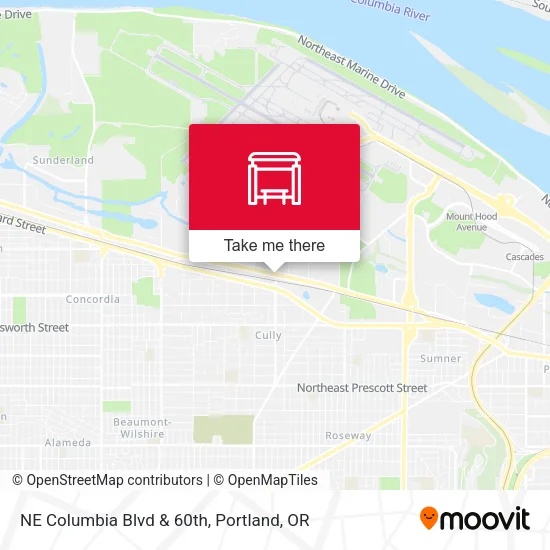 Mapa de NE Columbia Blvd & 60th