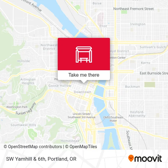 SW Yamhill & 6th map