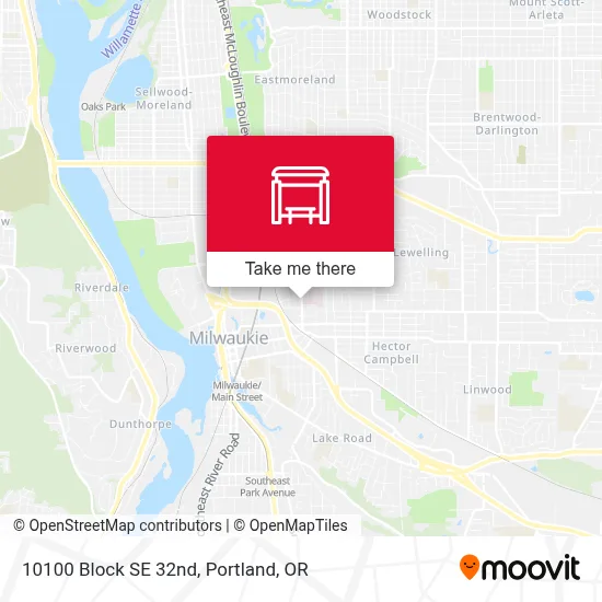 10100 Block SE 32nd map
