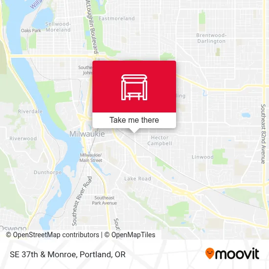 SE 37th & Monroe map