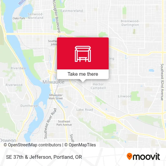 SE 37th & Jefferson map