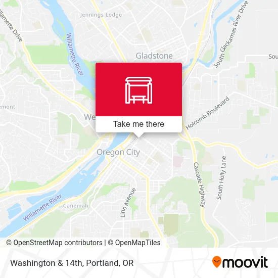 Washington & 14th map