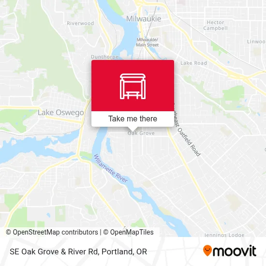 SE Oak Grove & River Rd map