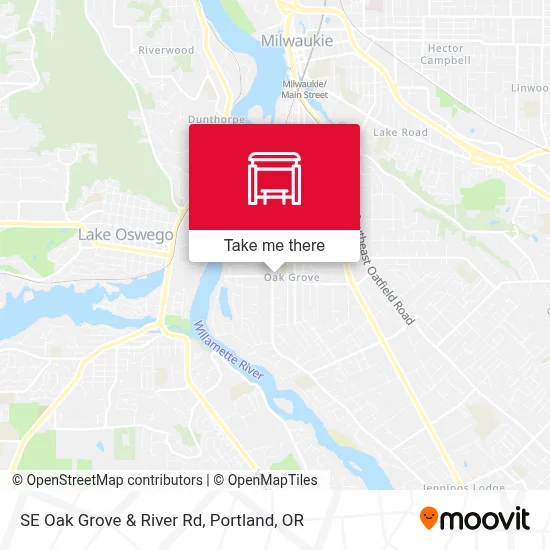 SE Oak Grove & River Rd map