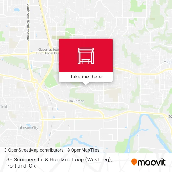 SE Summers Ln & Highland Loop (West Leg) map