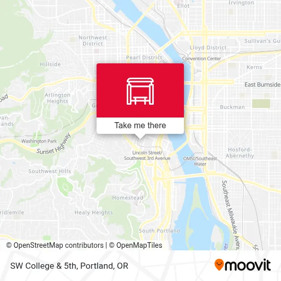 Mapa de SW College & 5th