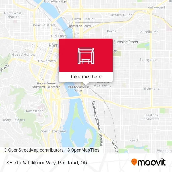 Mapa de SE 7th & Tilikum Way