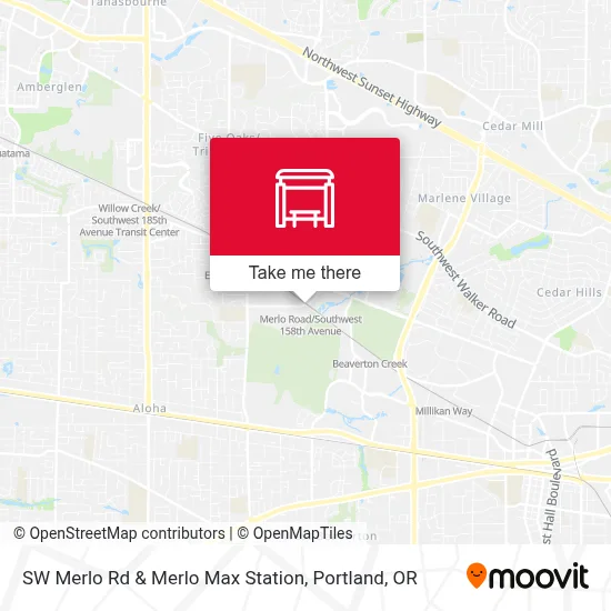 Mapa de SW Merlo Rd & Merlo Max Station