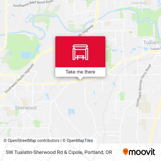 SW Tualatin-Sherwood Rd & Cipole map