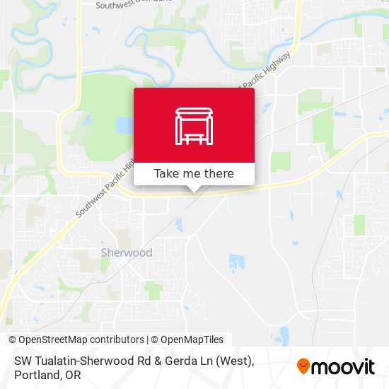 SW Tualatin-Sherwood Rd & Gerda Ln (West) map