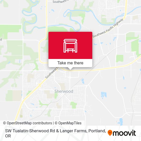 SW Tualatin-Sherwood Rd & Langer Farms map
