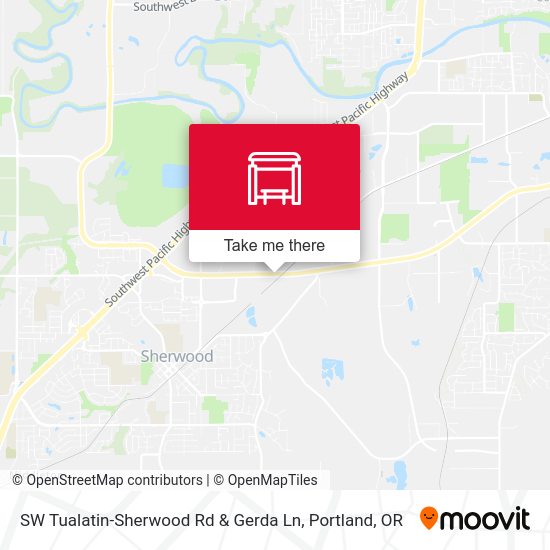 Mapa de SW Tualatin-Sherwood Rd & Gerda Ln