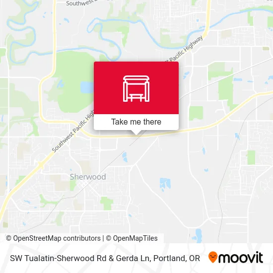 Mapa de SW Tualatin-Sherwood Rd & Gerda Ln
