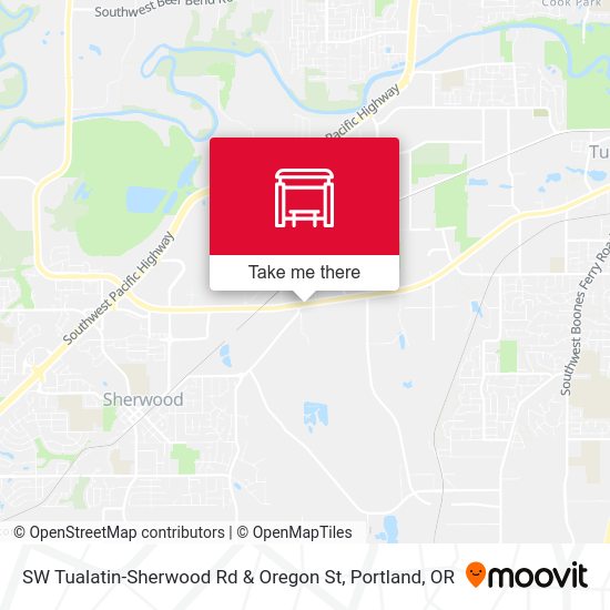 Mapa de SW Tualatin-Sherwood Rd & Oregon St