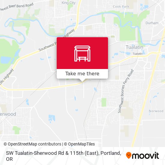 Mapa de SW Tualatin-Sherwood Rd & 115th (East)