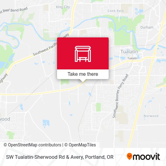 SW Tualatin-Sherwood Rd & Avery map