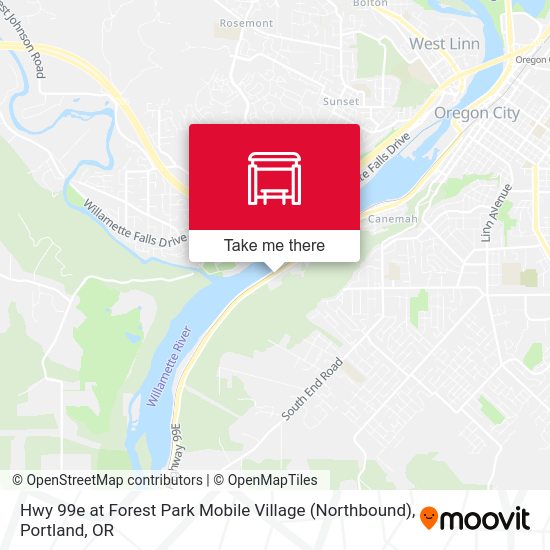 Mapa de Hwy 99e at Forest Park Mobile Village (Northbound)