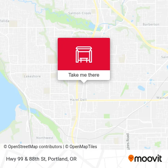Hwy 99 & 88th St map