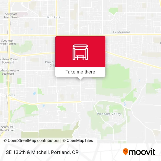 SE 136th & Mitchell map