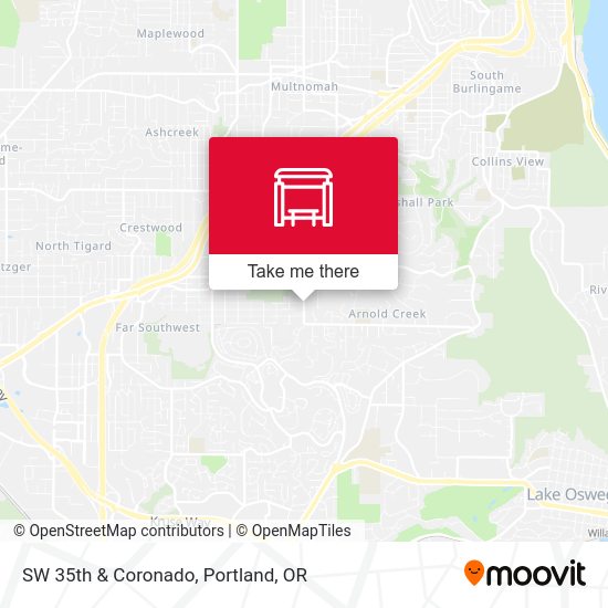 SW 35th & Coronado map