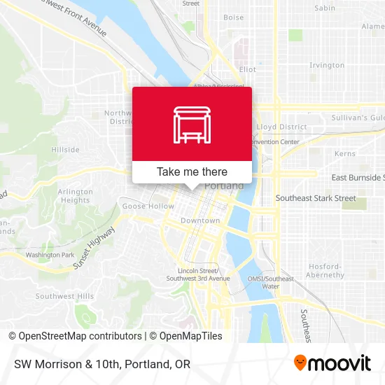 Mapa de SW Morrison & 10th