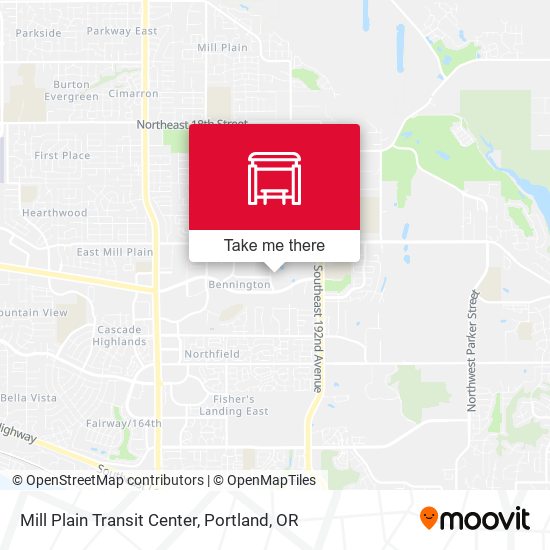 Mill Plain Transit Center map