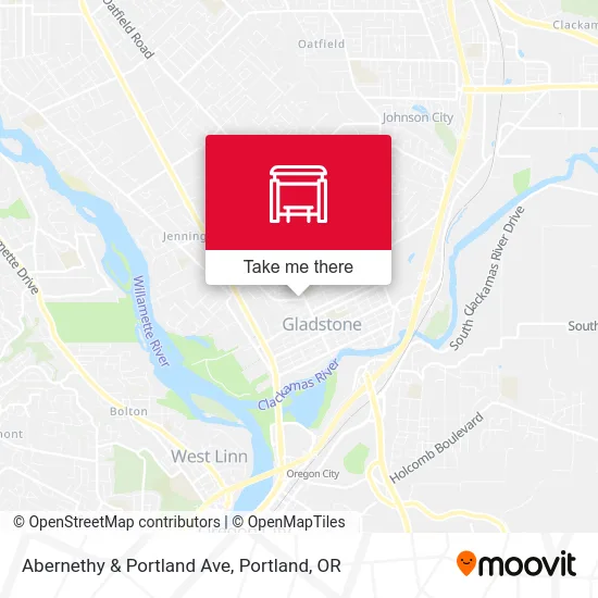 Abernethy & Portland Ave map