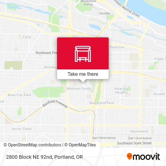 2800 Block NE 92nd map