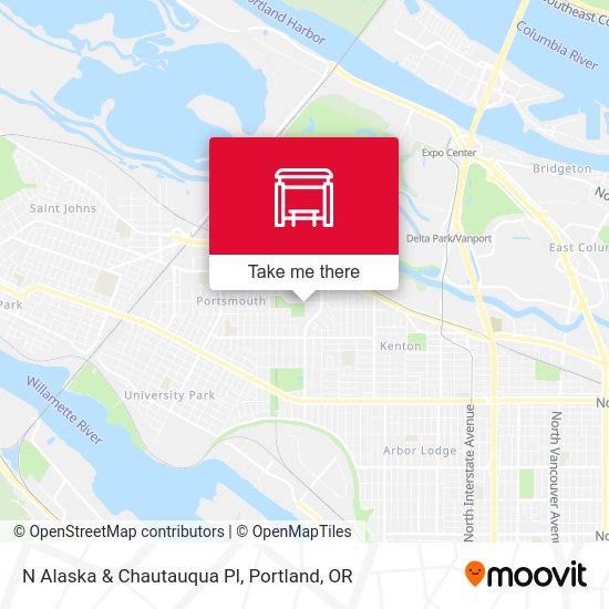 N Alaska & Chautauqua Pl map