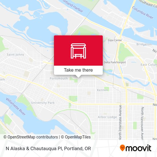 N Alaska & Chautauqua Pl map