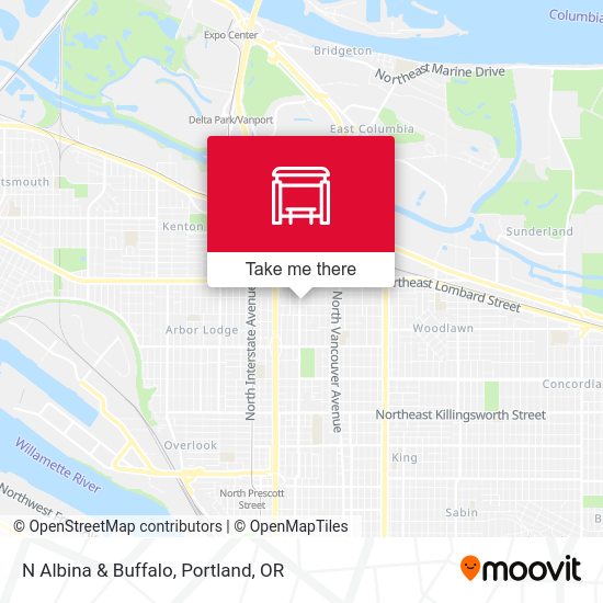 Mapa de N Albina & Buffalo
