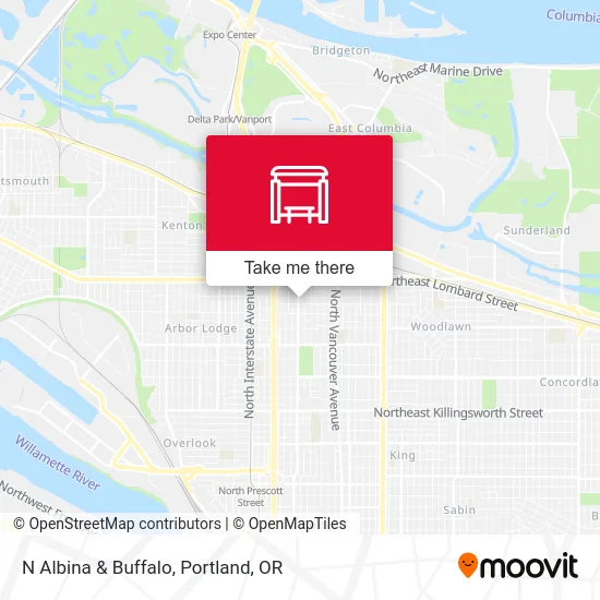 N Albina & Buffalo map