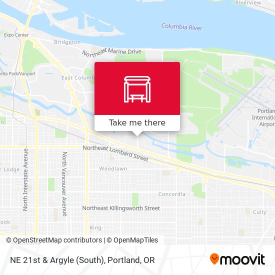 NE 21st & Argyle (South) map