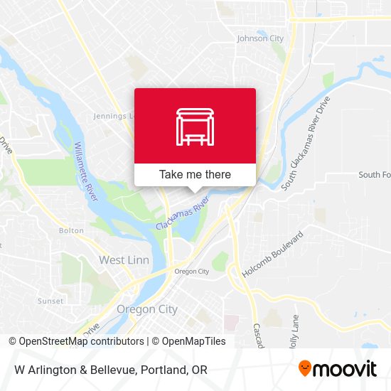 W Arlington & Bellevue map