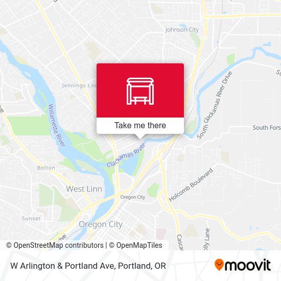 W Arlington & Portland Ave map