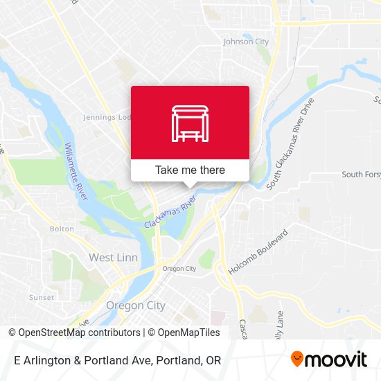 E Arlington & Portland Ave map