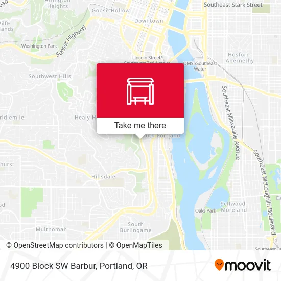 Mapa de 4900 Block SW Barbur