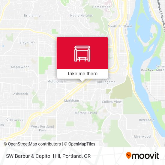 Mapa de SW Barbur & Capitol Hill