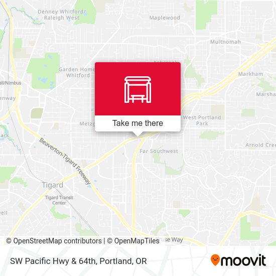 SW Pacific Hwy & 64th map