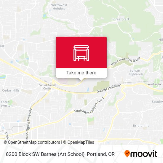 8200 Block SW Barnes (Art School) map