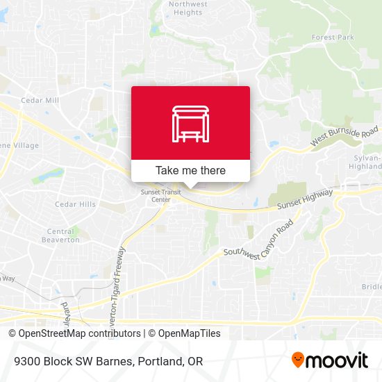 9300 Block SW Barnes map