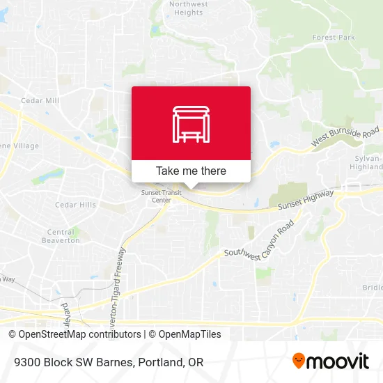 9300 Block SW Barnes map