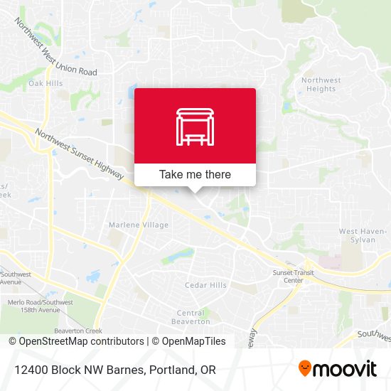 12400 Block NW Barnes map
