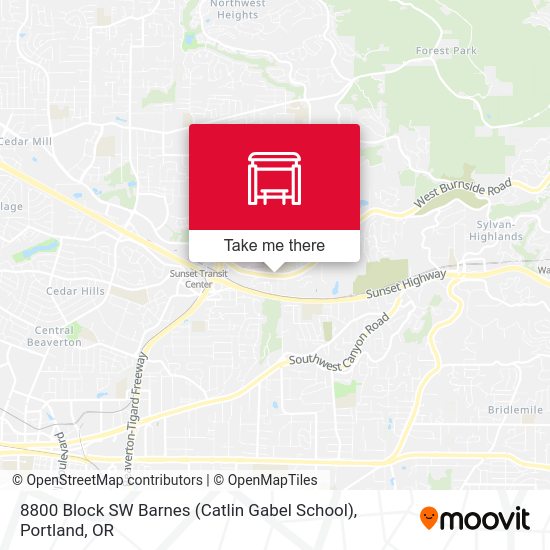 8800 Block SW Barnes (Catlin Gabel School) map