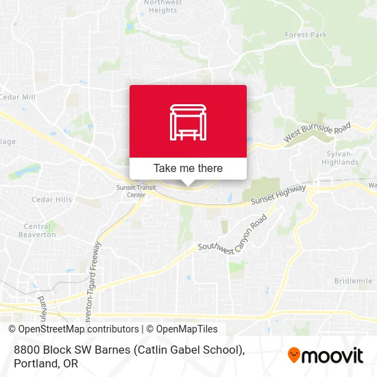 8800 Block SW Barnes (Catlin Gabel School) map