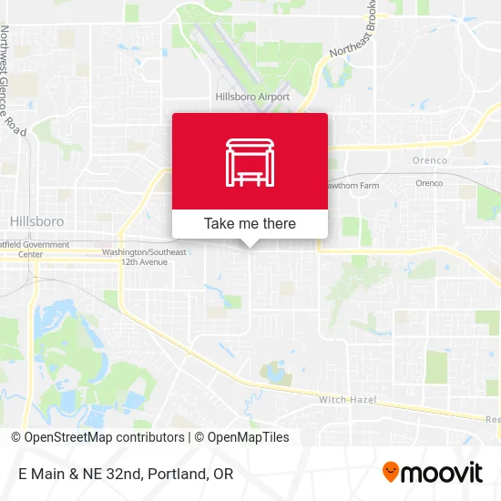 E Main & NE 32nd map