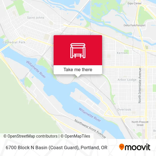 6700 Block N Basin (Coast Guard) map